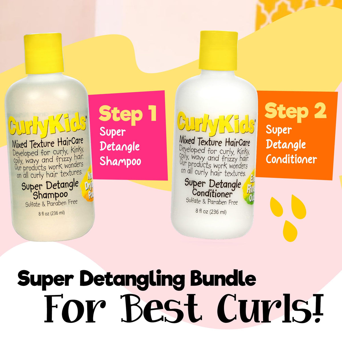 CurlyKids family using product in a bright everyday routine