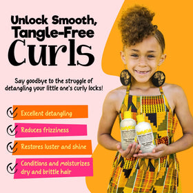 CurlyKids shampoo pump close-up highlighting gentle foam