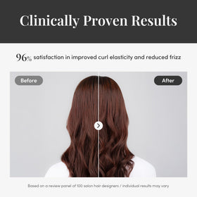 CURLYSHYLL before and after showing improved curl definition