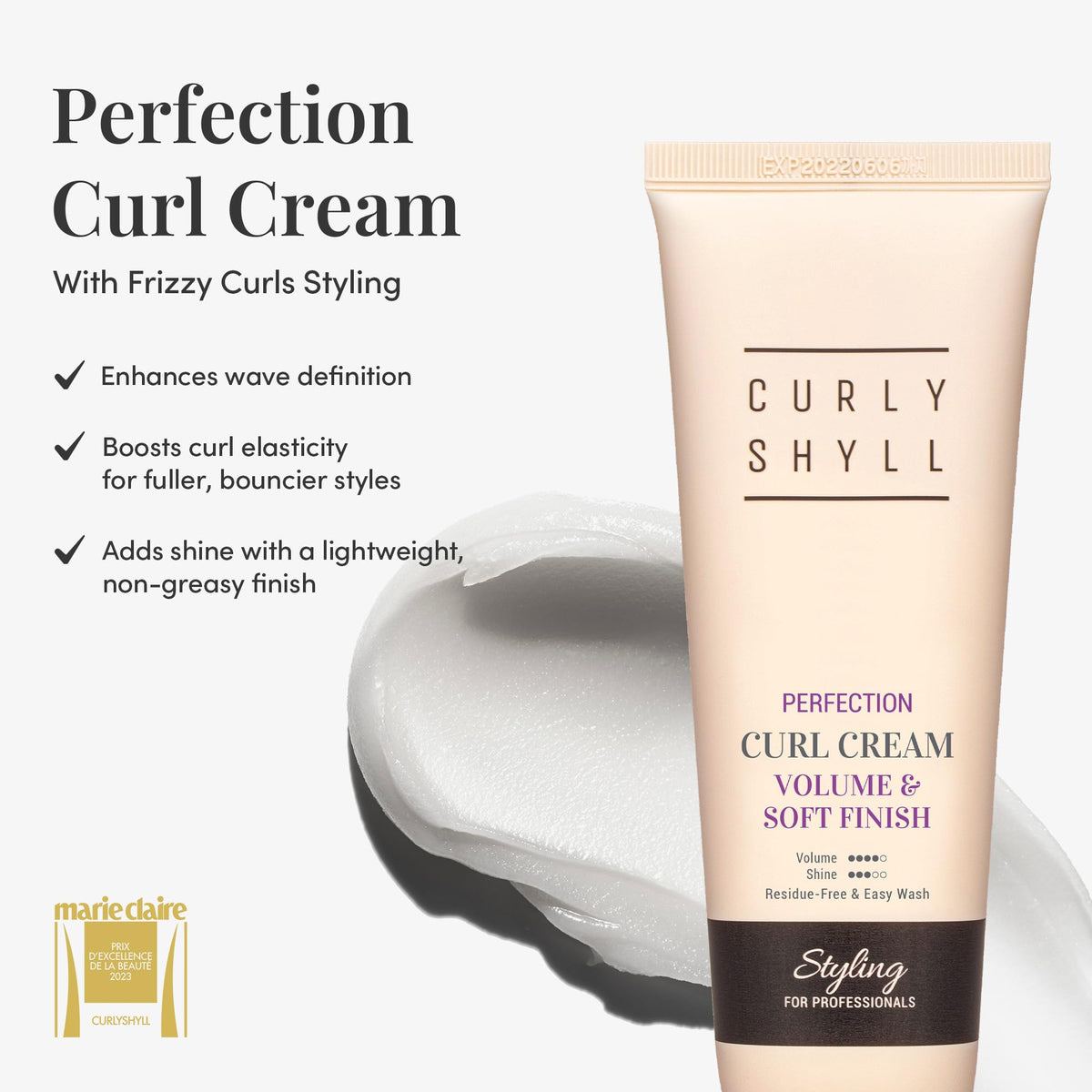 CURLYSHYLL open jar texture highlighting lightweight cream