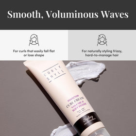 CURLYSHYLL applied to damp hair for easy styling