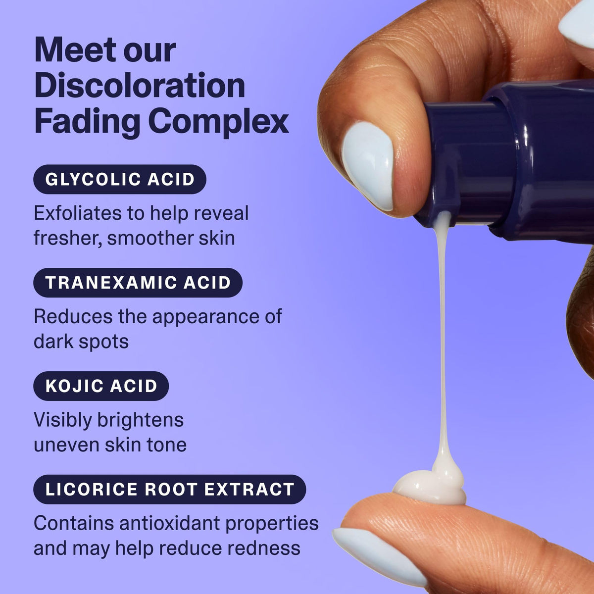Curology bottle label detail showing ingredients, clarifies formulation transparency