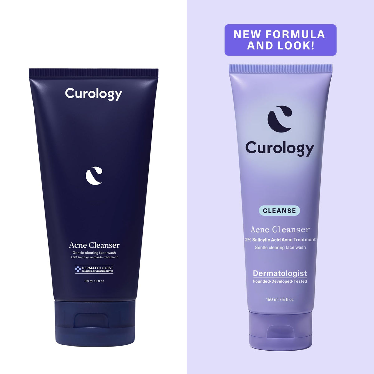 Curology cleanser poured on spoon highlighting smooth texture benefit