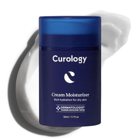 Curology front packaging showing clean jar, clear product identity and benefits