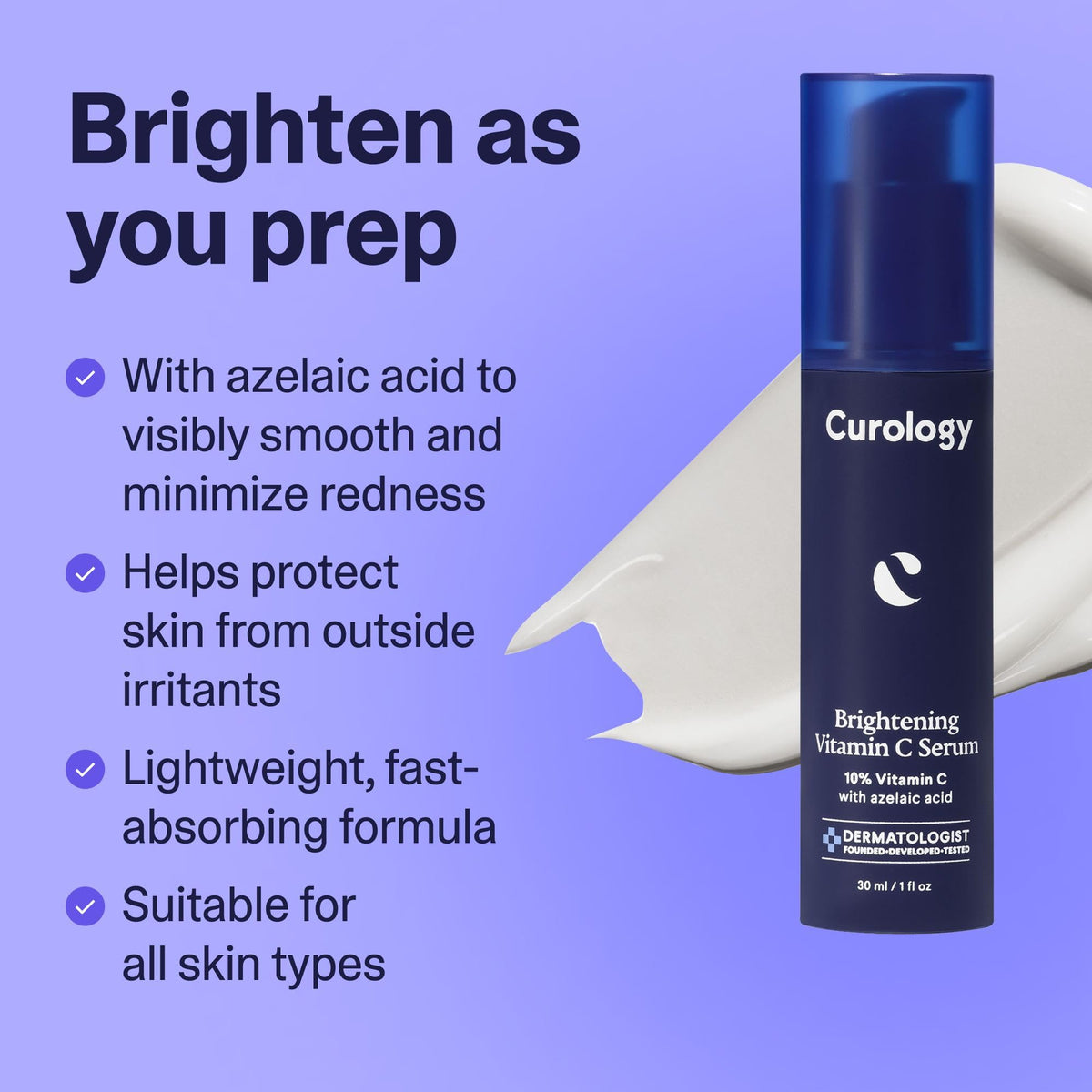 Curology dispensing pump releasing serum illustrating controlled, hygienic use