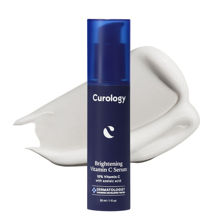 Curology front packaging showing product and brand for confident brightening