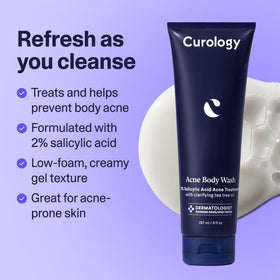 Curology product label with Leaping Bunny badge showing cruelty-free pledge