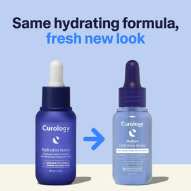 Curology hydration serum on bathroom shelf suggesting daily routine benefit