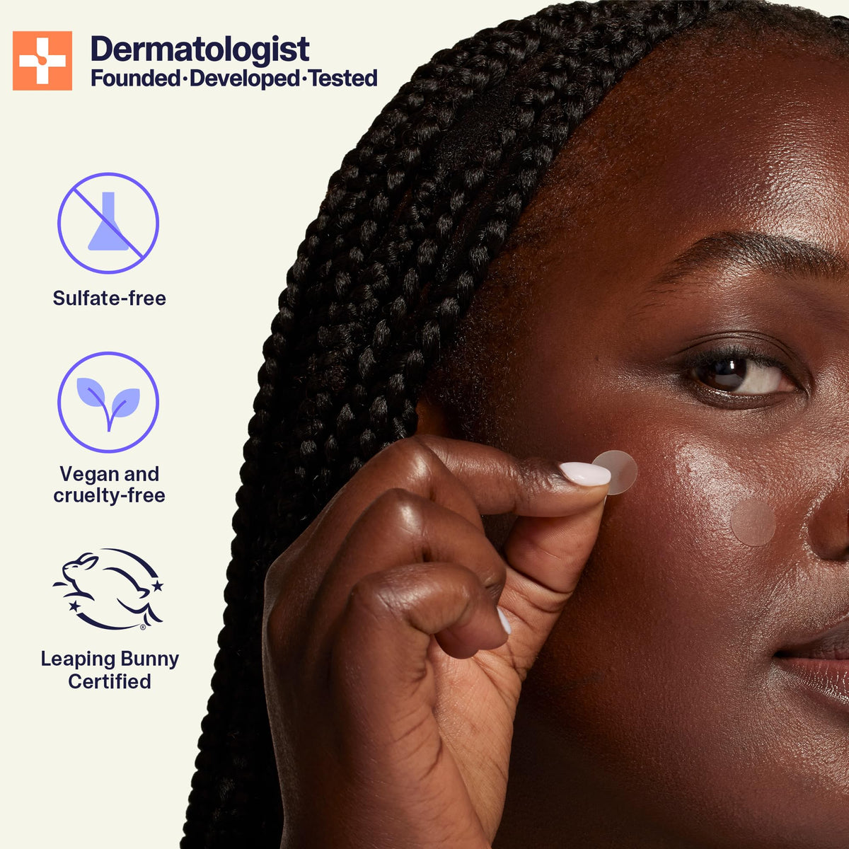 Curology products in hand scale demonstrating travel-friendly sizes