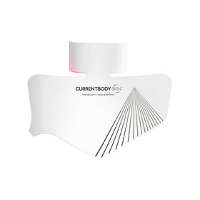 CurrentBody neck and décolletage mask front view showing full coverage and comfortable fit