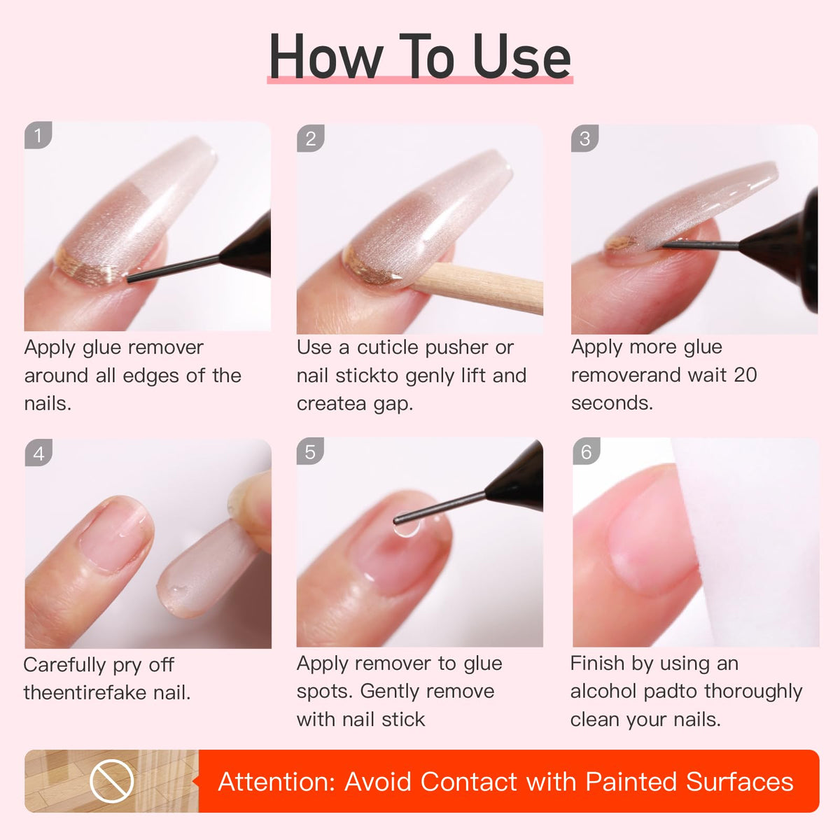 CurvLife cleaned natural nail after removal showing smooth, residue-free finish