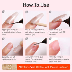 CurvLife cleaned natural nail after removal showing smooth, residue-free finish