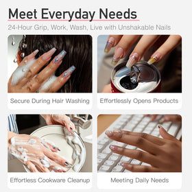 CurvLife included tools laid out showing file and cuticle sticks for prep