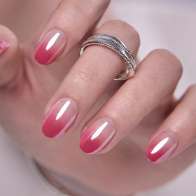 CurvLife dew blush on hands in lifestyle setting demonstrating natural look