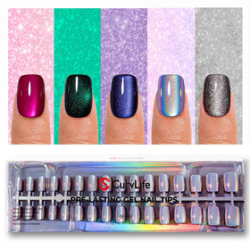 CurvLife front packaging showing 160pcs cat-eye nails with easy selection benefit