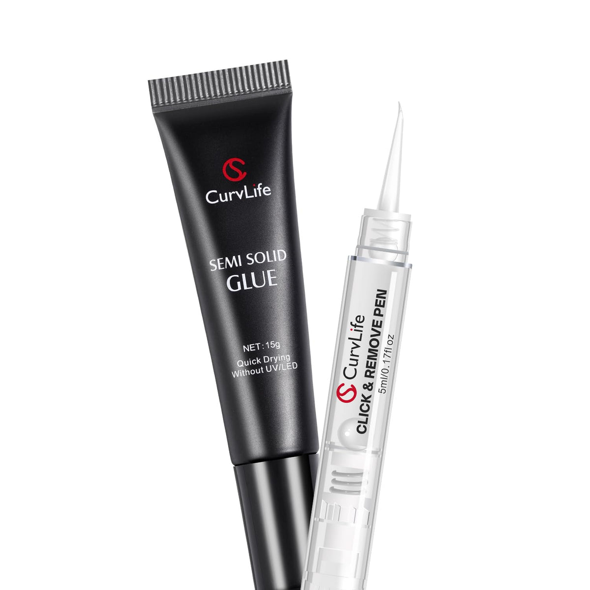 CurvLife front packaging showing kit components and fast adhesion benefits