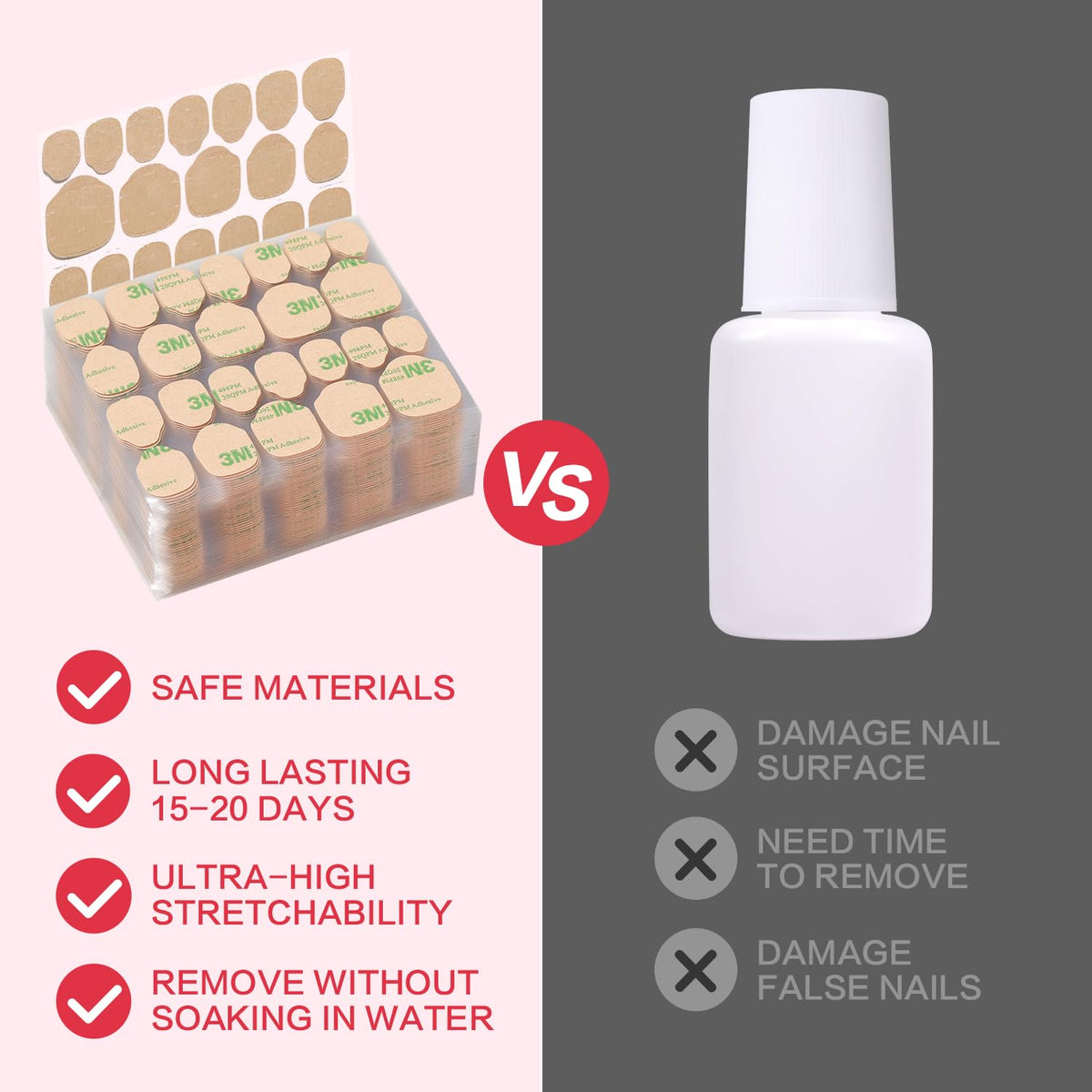 CurvLife application demonstration pressing a fake nail on for quick no-glue manicure