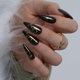 CurvLife Lunar Charm close-up of soft gel finish highlighting chip-resistant shine