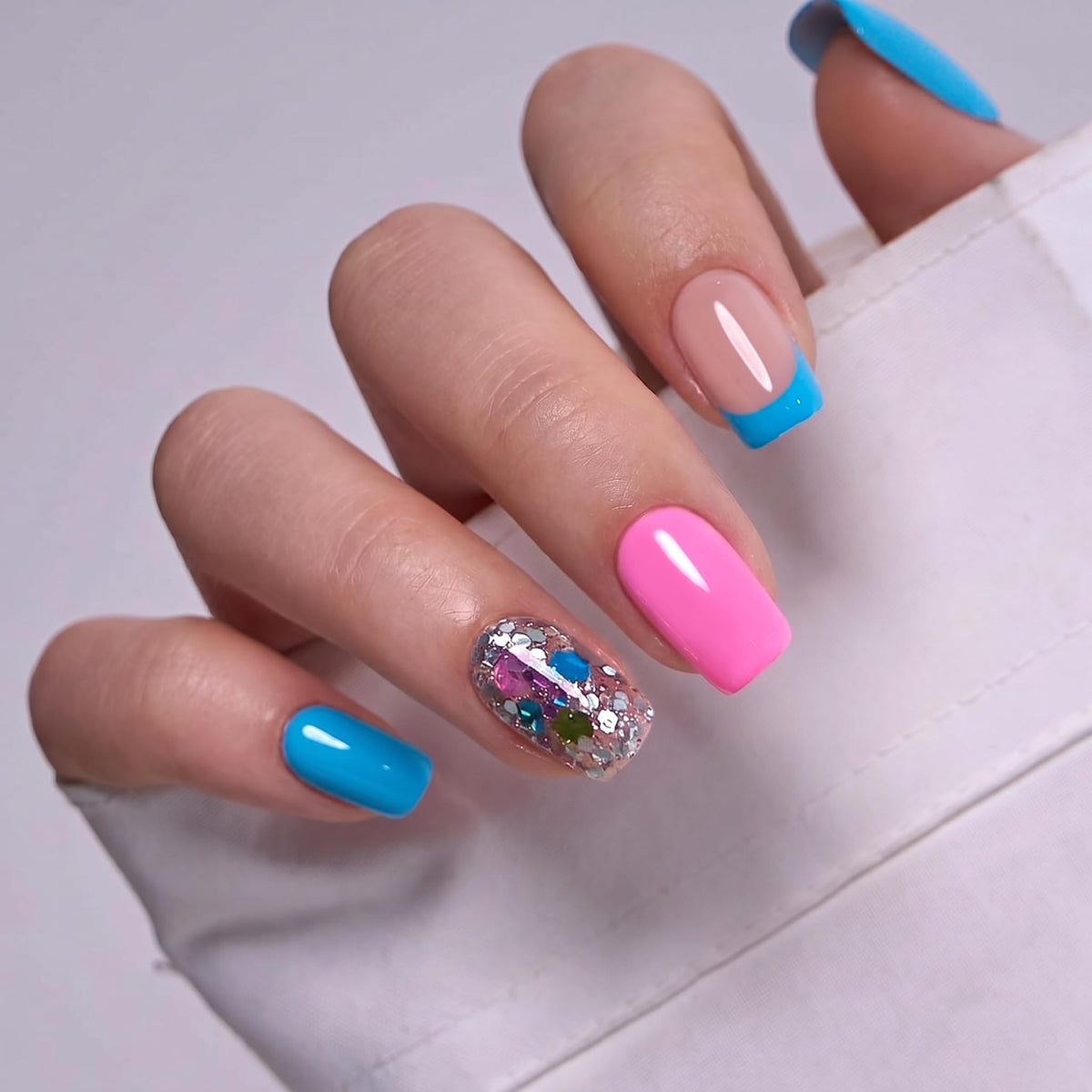 CurvLife nails on hand in use demonstrating comfortable, natural fit