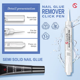 CurvLife click-and-remove pen tip showing precise dispensing for safe removal