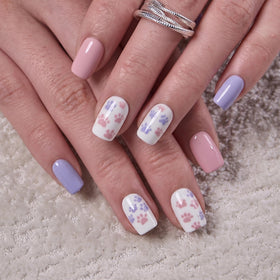CurvLife press-on nails in hand showing size and easy application benefit