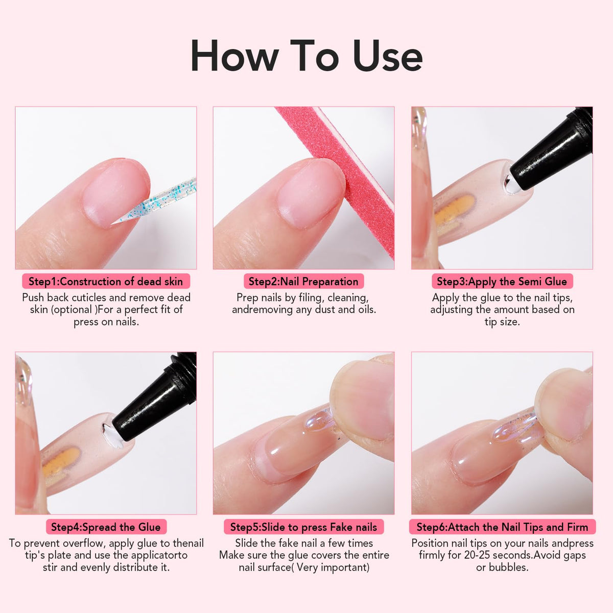 CurvLife applying a press-on nail demonstrating quick dry no UV needed