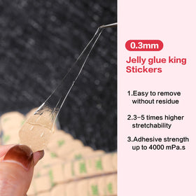 CurvLife close-up of jelly tab texture highlighting thin flexible high-polymer adhesive