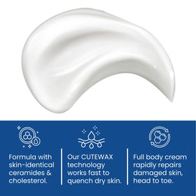 Applying Cutemol to hands demonstrating soothing relief and barrier support