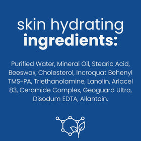 Cutemol ingredient label close-up highlighting ceramides and beeswax benefits