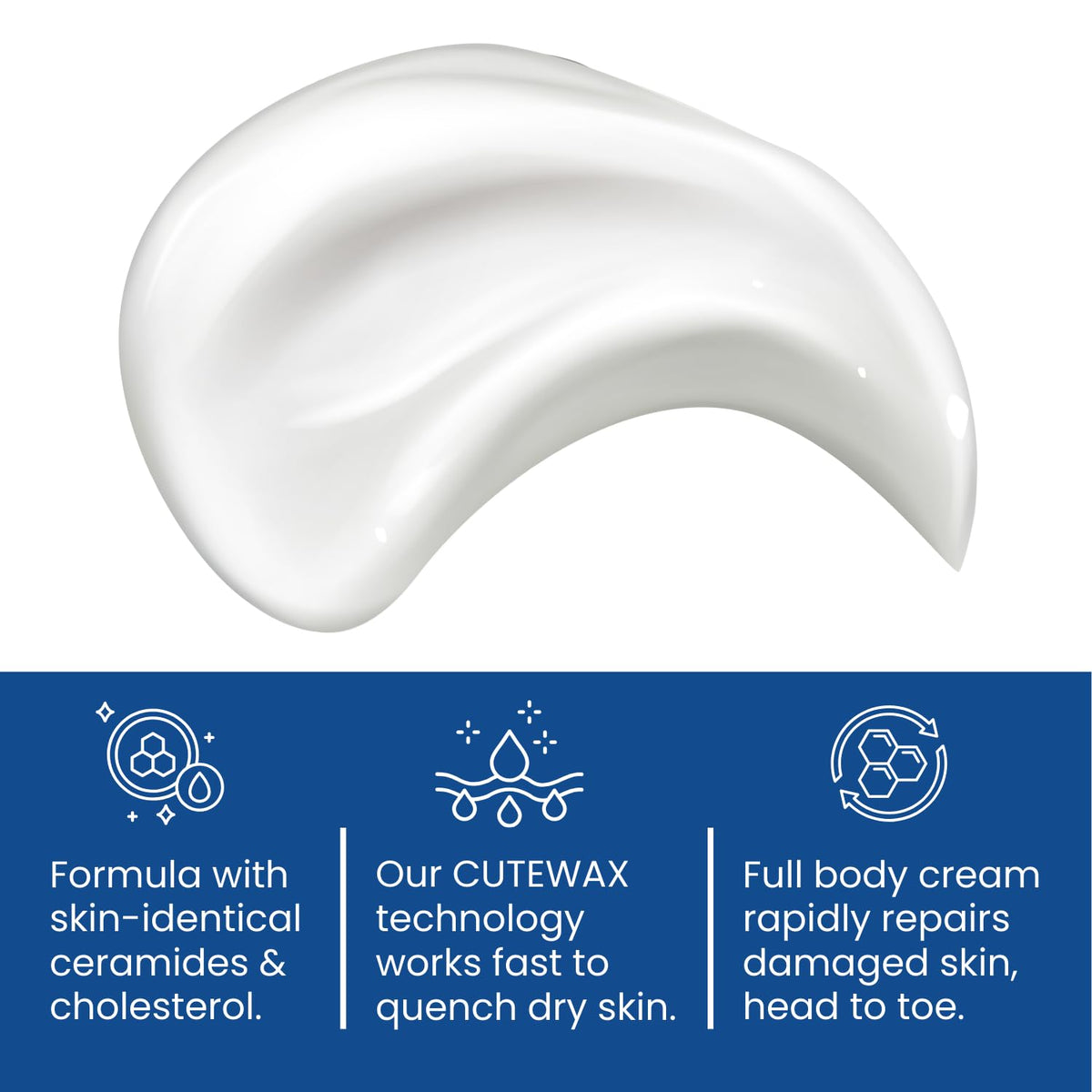 Cutemol cream on hand demonstrating smooth spreadability and quick relief