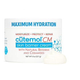 Cutemol front jar 8 oz shows product branding and clear healing benefits
