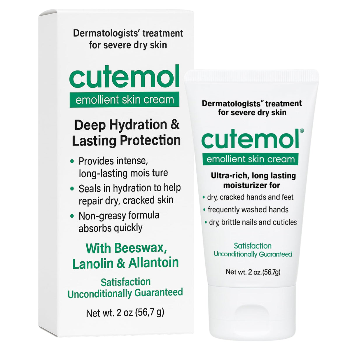 Cutemol front packaging 2 oz tube showing clear brand and compact travel benefit