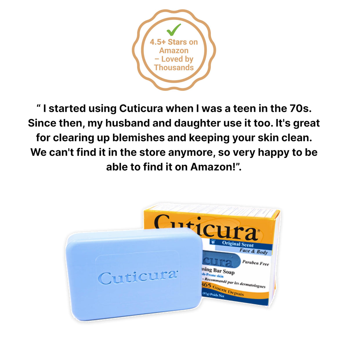 Cuticura back label with ingredients list for informed product choice