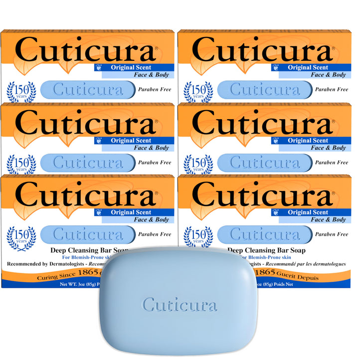 Cuticura front packaging six-pack showing full set and convenience