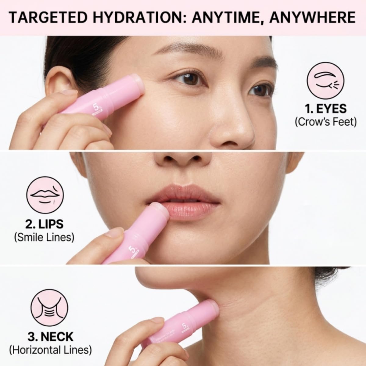 CWYRLTKA using stick on neck and jawline for targeted smoothing