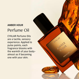 CYKLAR amber hour roll-on top detail illustrating smooth applicator for precise, no-waste use