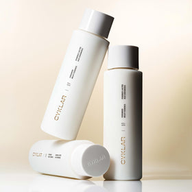 CYKLAR bottle on bathroom shelf styled in routine setting conveying calming self-care