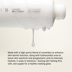 CYKLAR milky lotion texture close-up showing lightweight, fast-absorbing formula
