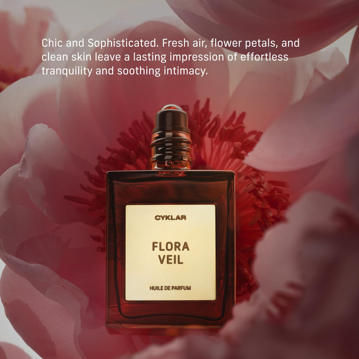 CYKLAR oil texture close-up highlighting smooth formulation and long-lasting skin adherence benefit