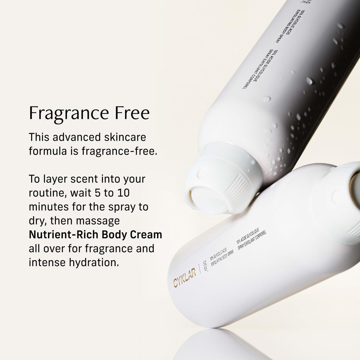 CYKLAR ingredient label highlighting peptides and enzymes for balanced renewal