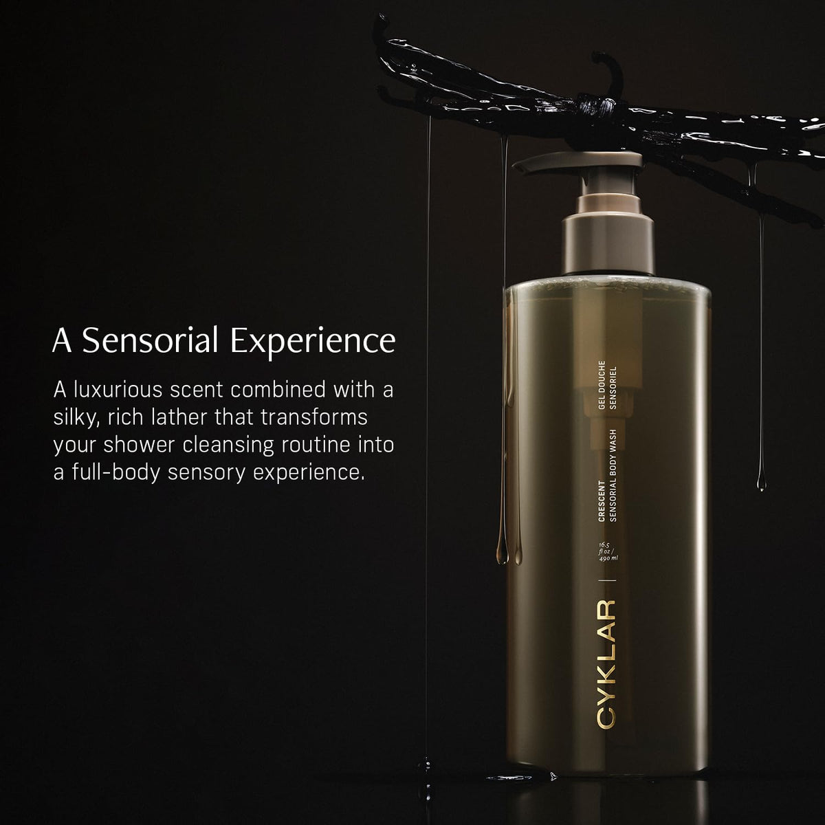 CYKLAR bottle styled on bathroom shelf for lifestyle appeal and daily routine fit