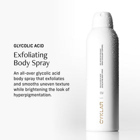 CYKLAR nozzle close-up focusing on mist texture for even coverage and gentle exfoliation