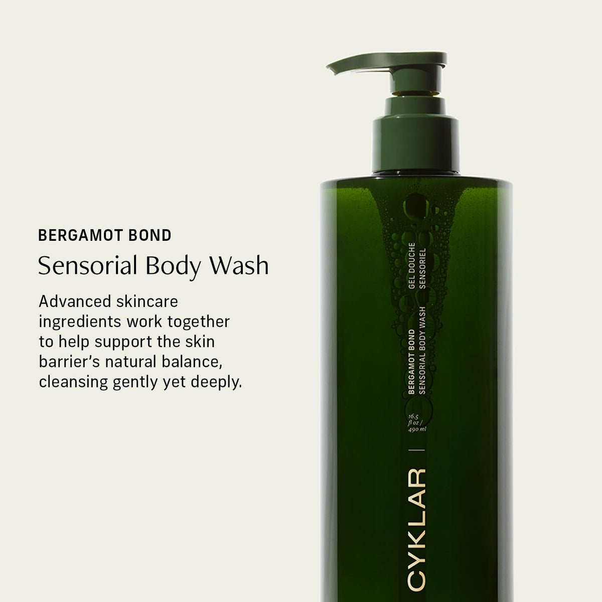 CYKLAR creamy lather close-up demonstrating silky texture and gentle cleanse
