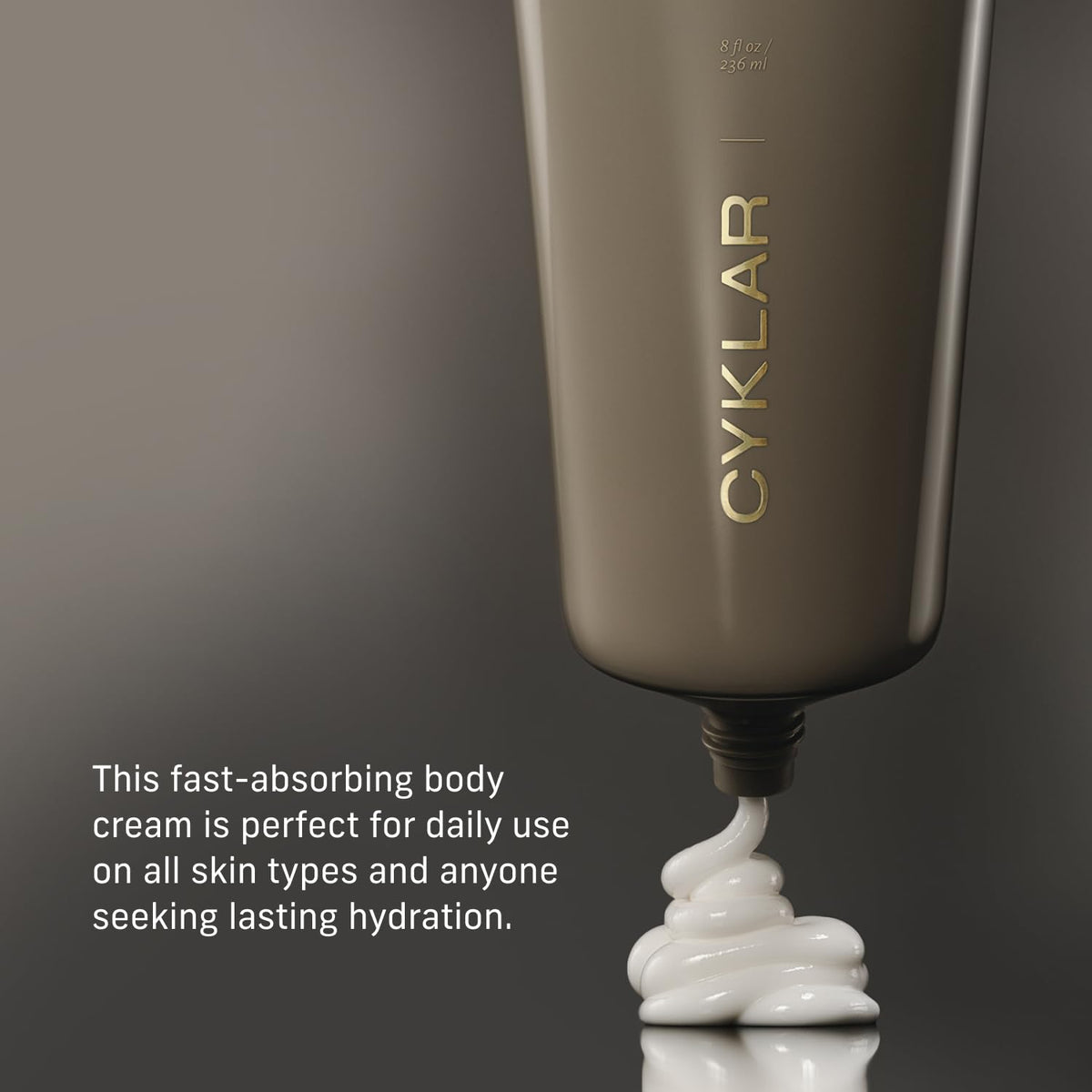CYKLAR tube held in hand to show 8oz scale and easy squeezing