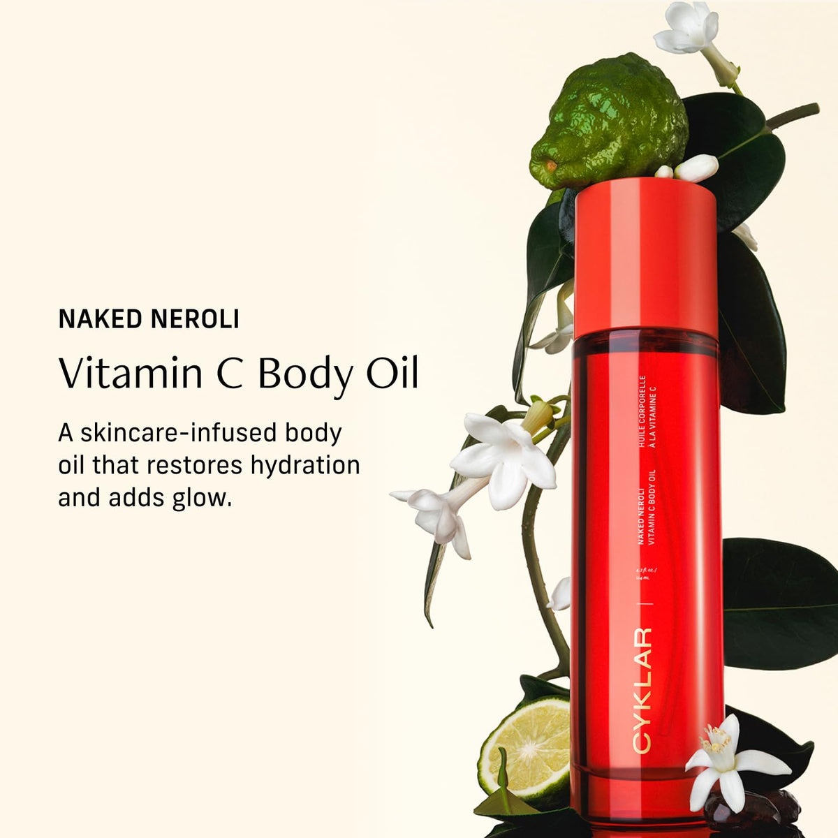 CYKLAR label close-up highlighting ingredients and vitamin C benefits