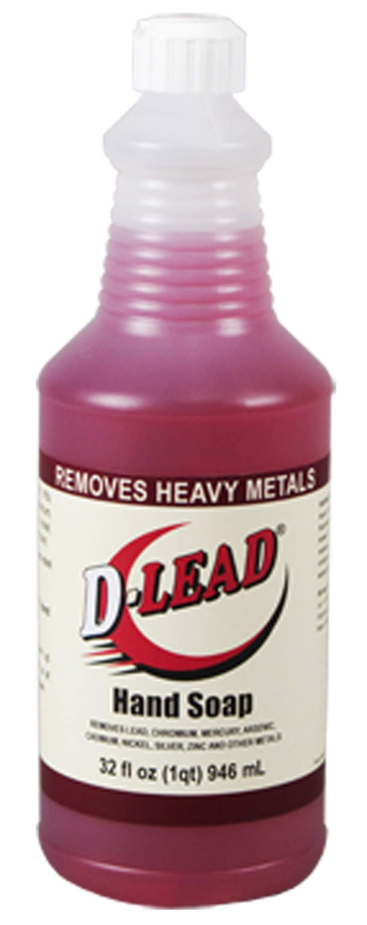 D-Lead hand soap front bottle showing label and 32 oz size for workplace cleanup