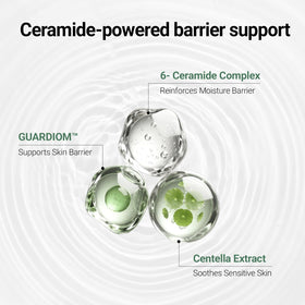 DA EFFECT ingredient label highlighting 6-ceramide complex for barrier support benefit