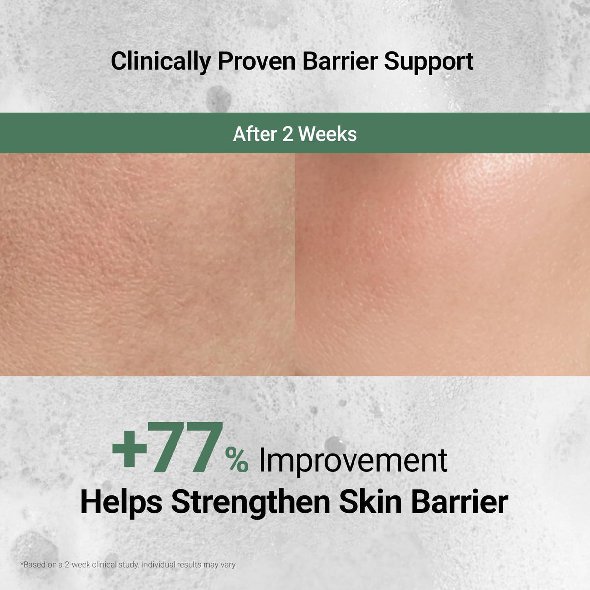 DA EFFECT texture foam swirl illustrating gentle micro-foam cleansing benefit