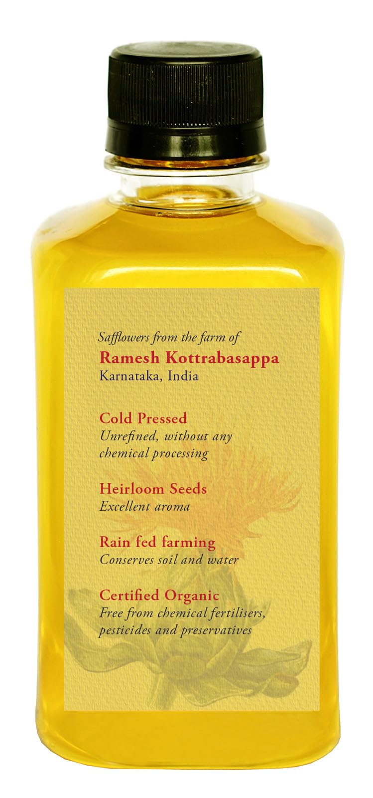 DAANA pouring safflower oil texture showing light, non-greasy finish benefit