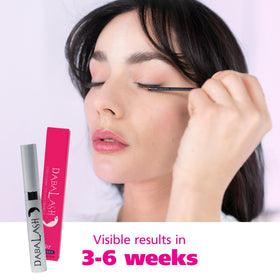 Dabalash brow application demonstration showing conditioned thicker brows